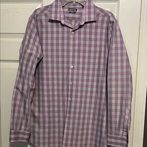 Black Brown 1826 Lavender Checkered Button Down Shirt